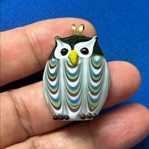 🖤Murano glass Owl 🦉 Pendant